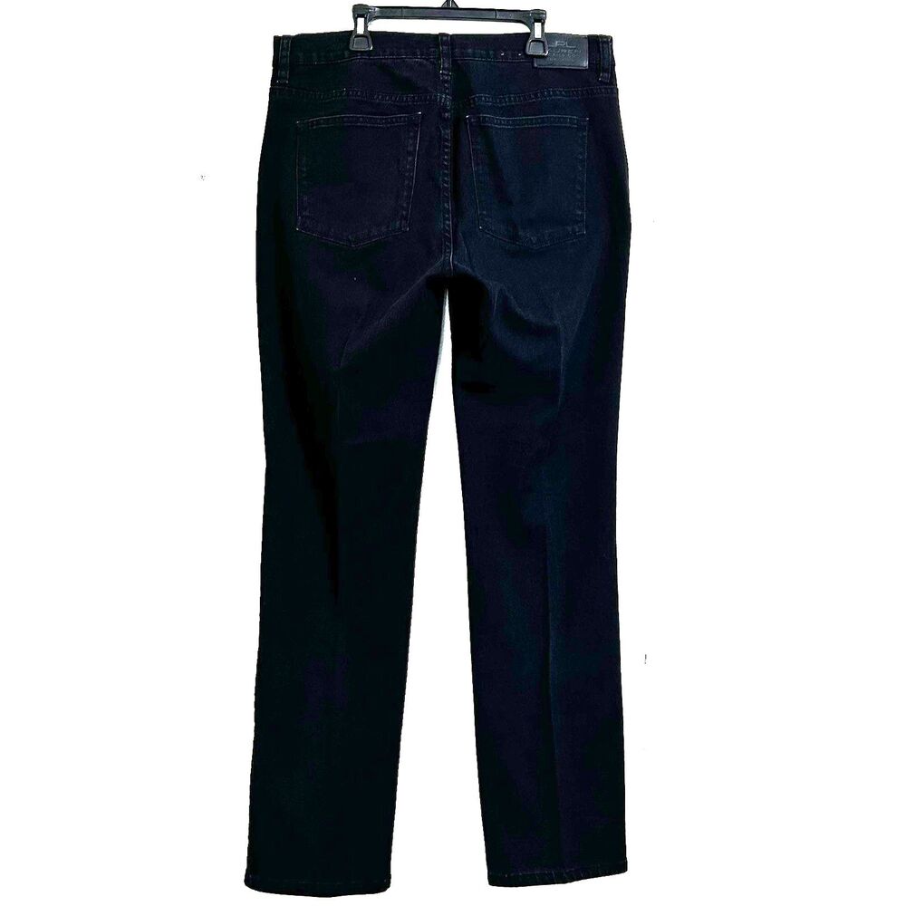 Ralph Lauren Straight Jeans Women’s size 12 Black Mid-Rise Pockets Denim Jeans - Picture 2 of 16